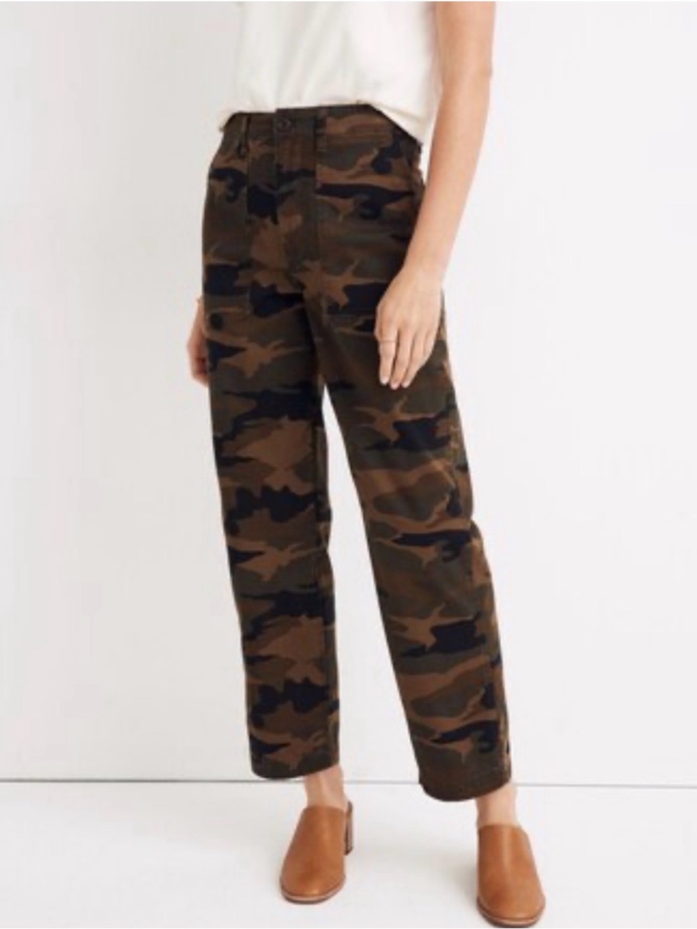 Madewell Griff Fatigue Pants in Camo size 27